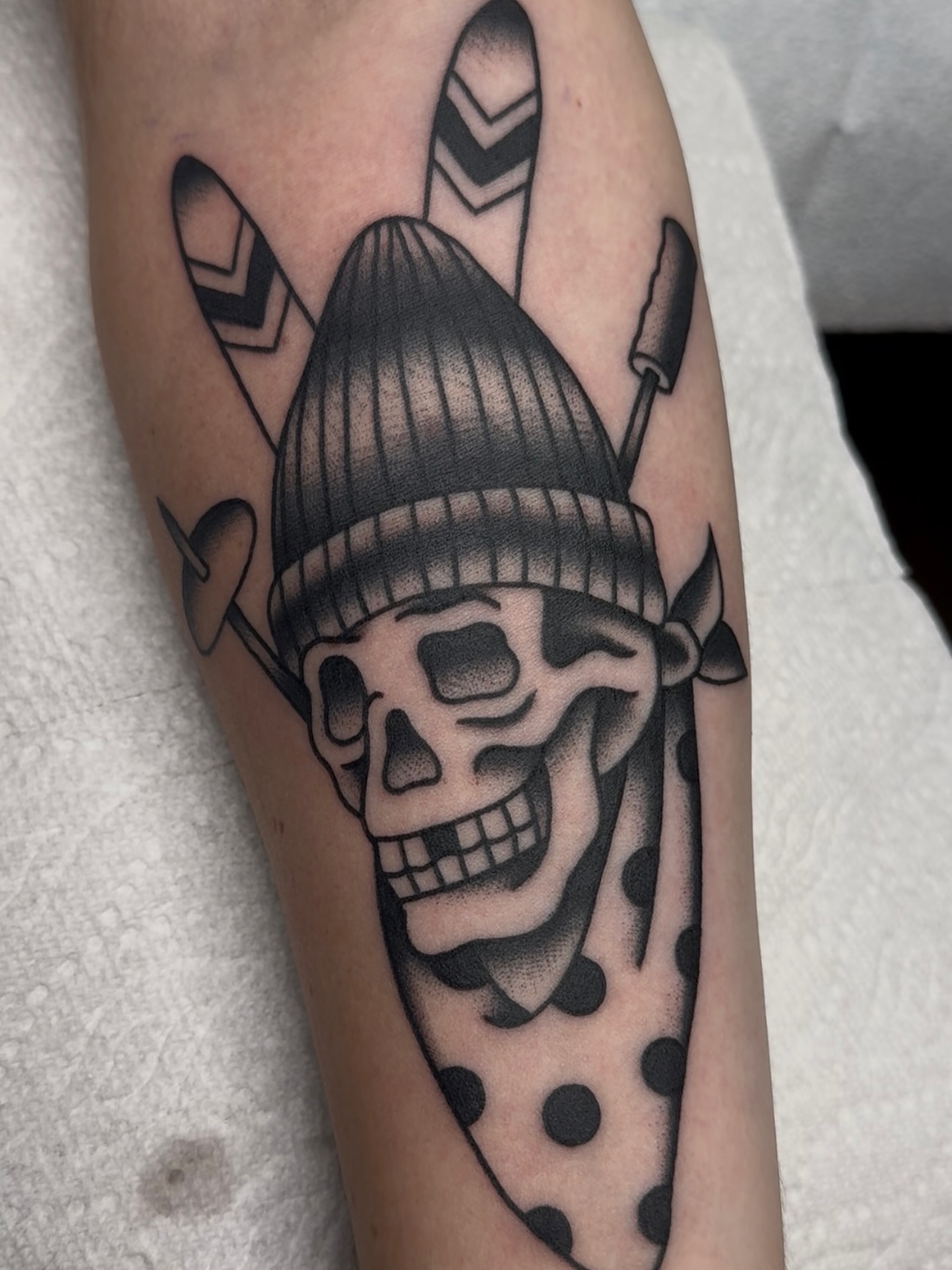 Tattoo by @lafacetattoos — dotwork, black_and_grey