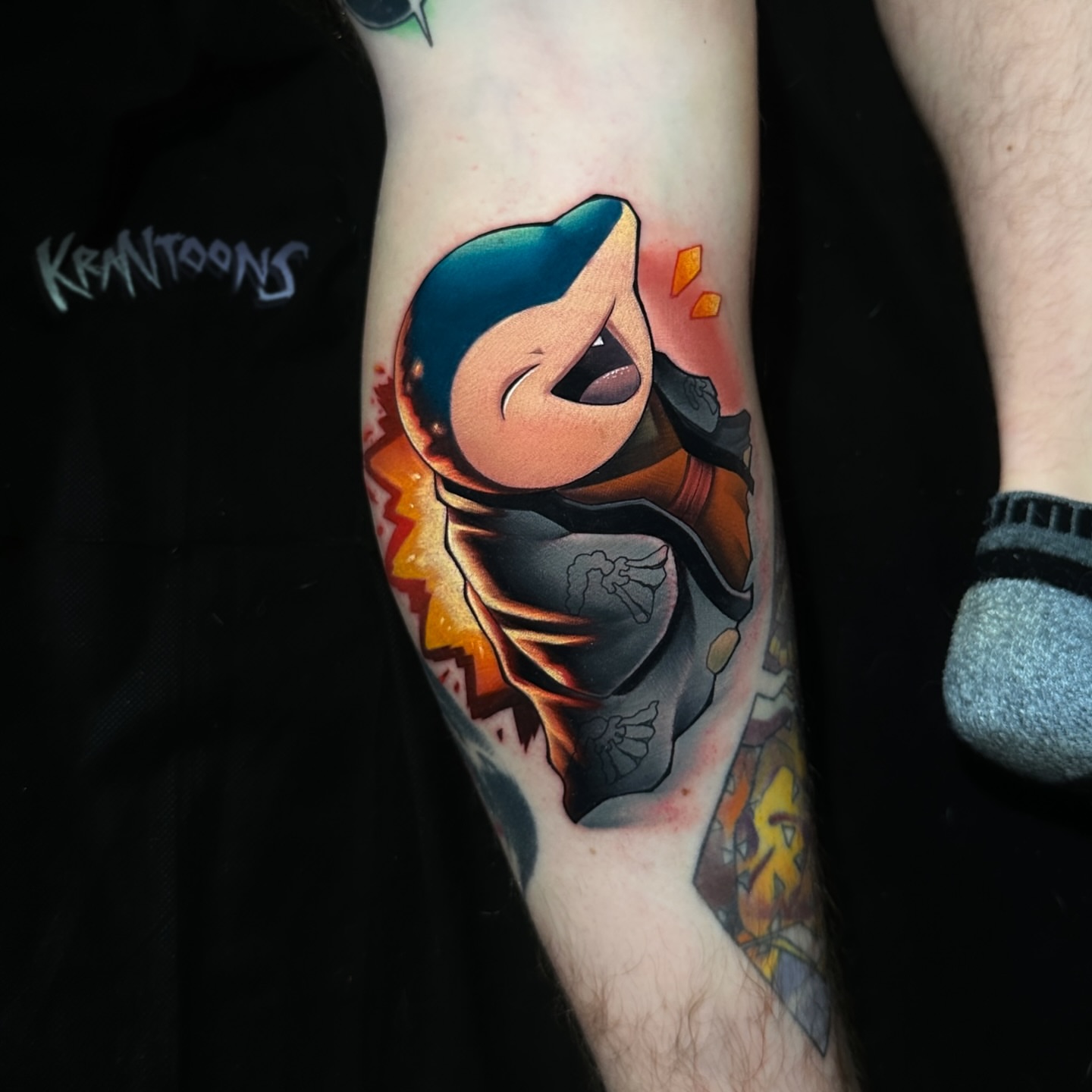 Character anime tattoo on the forearm by Jason