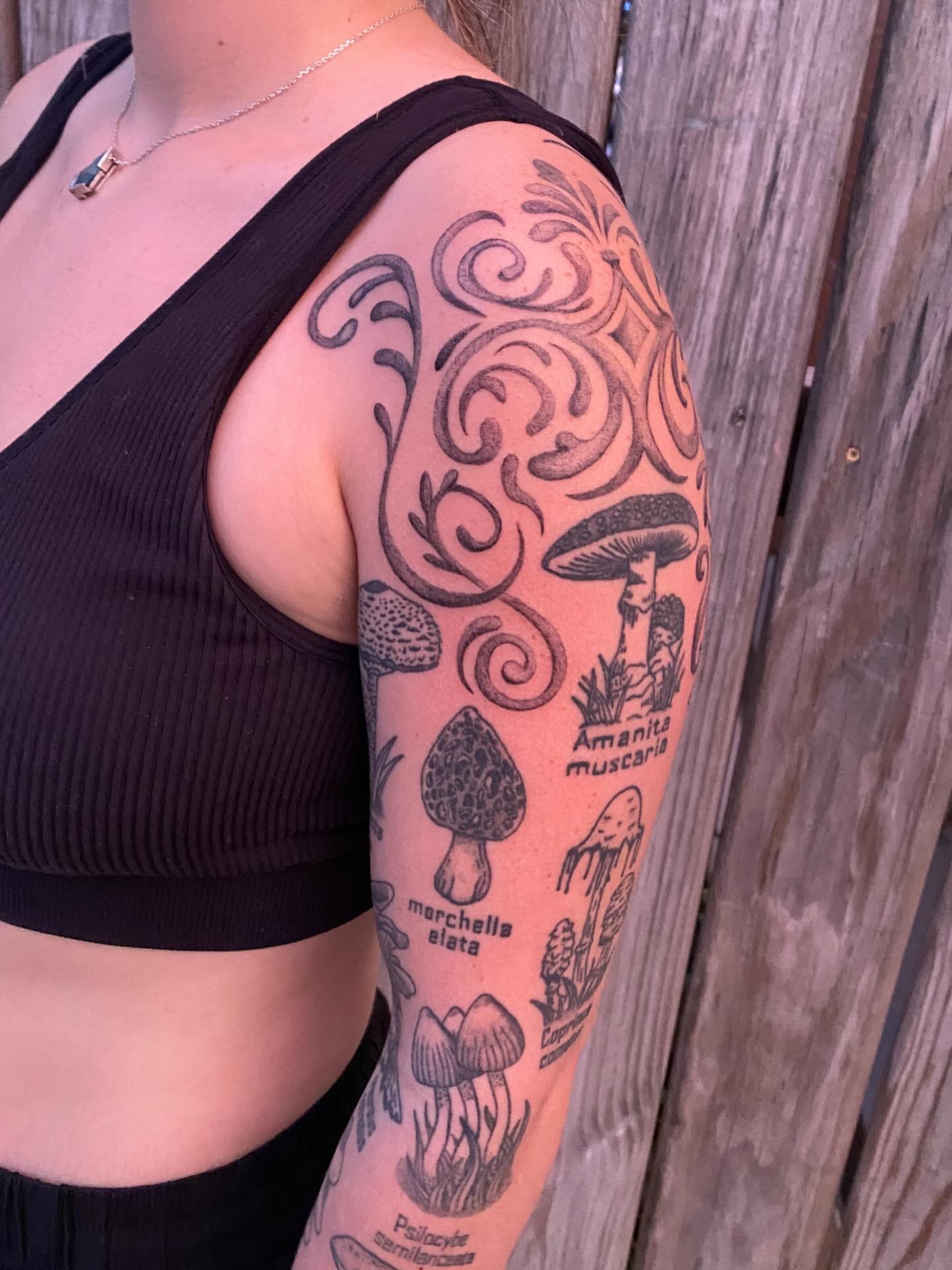 Tattoo by @oliviatawzertattoo — black_and_grey
