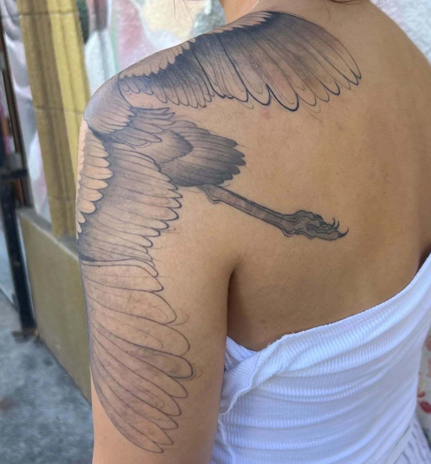 Tattoo by @oriotat2 — black_and_grey