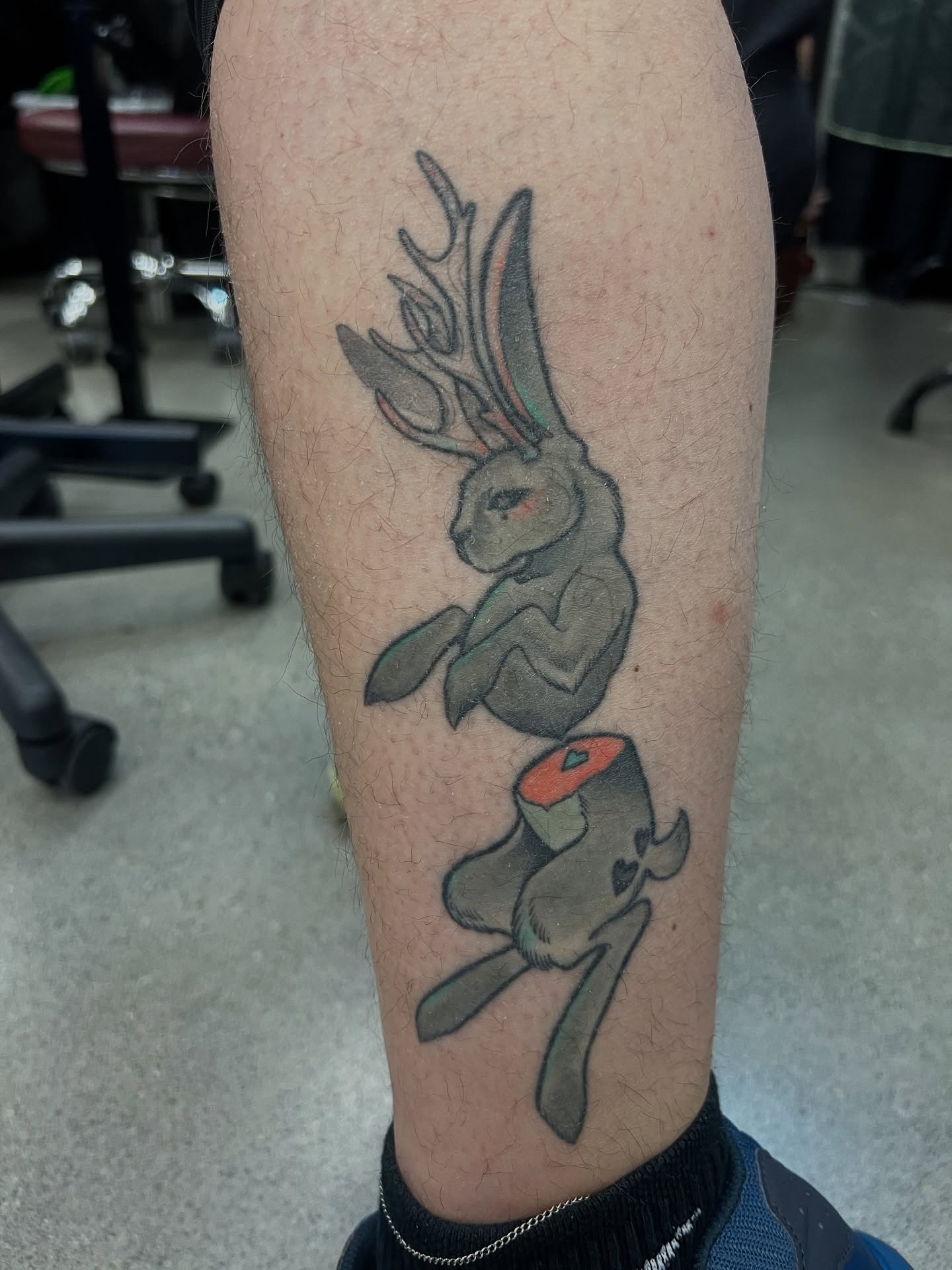 Rabbit black and grey tattoo on the forearm by Maia Papaya Tattoos 🐝 Olympia Tattoo Artist