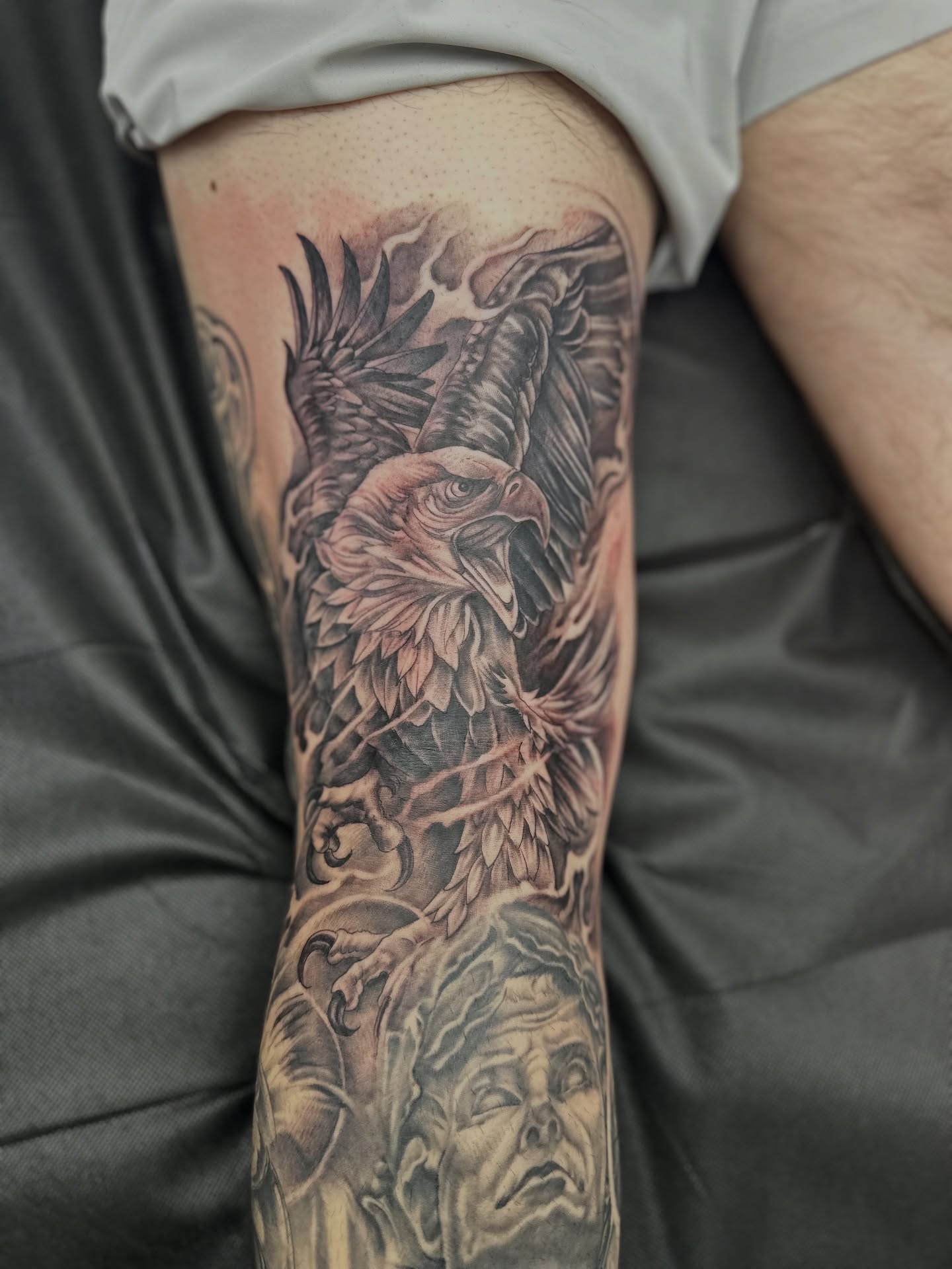 Eagle realism tattoo on the forearm by Stevie O'Dell