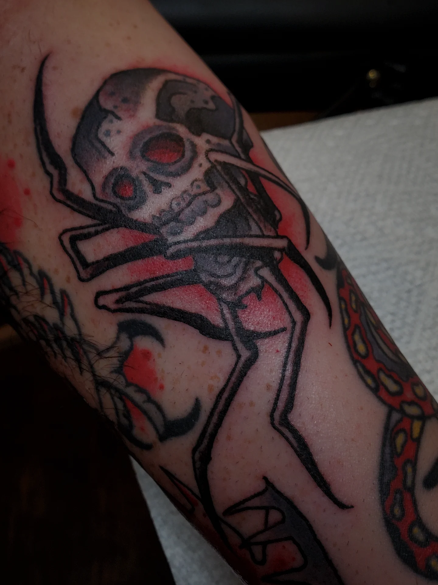 Tattoo by @the.sprouler โ american_traditional, trash_polka