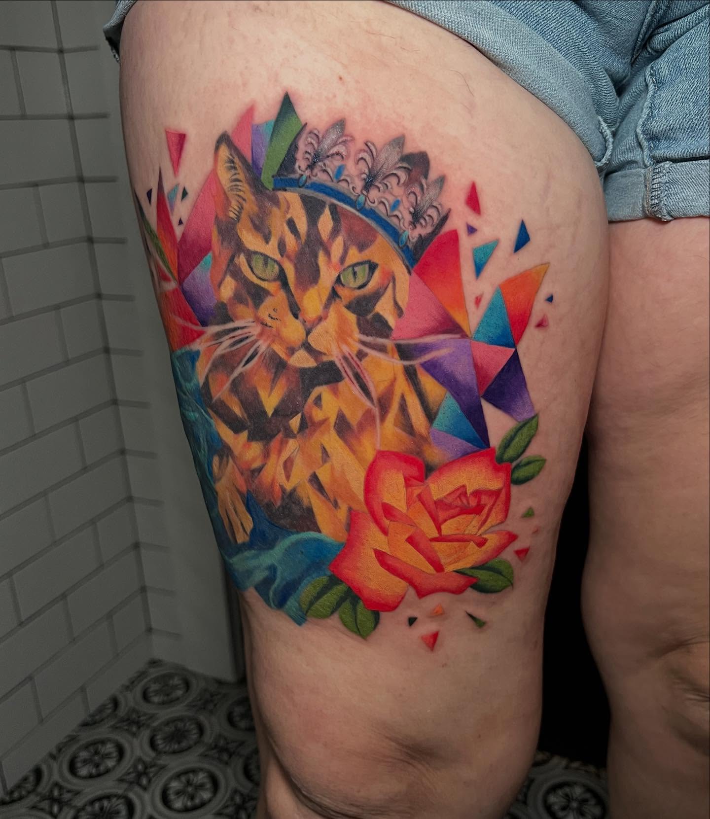 Tattoo by @lyndsink — geometric