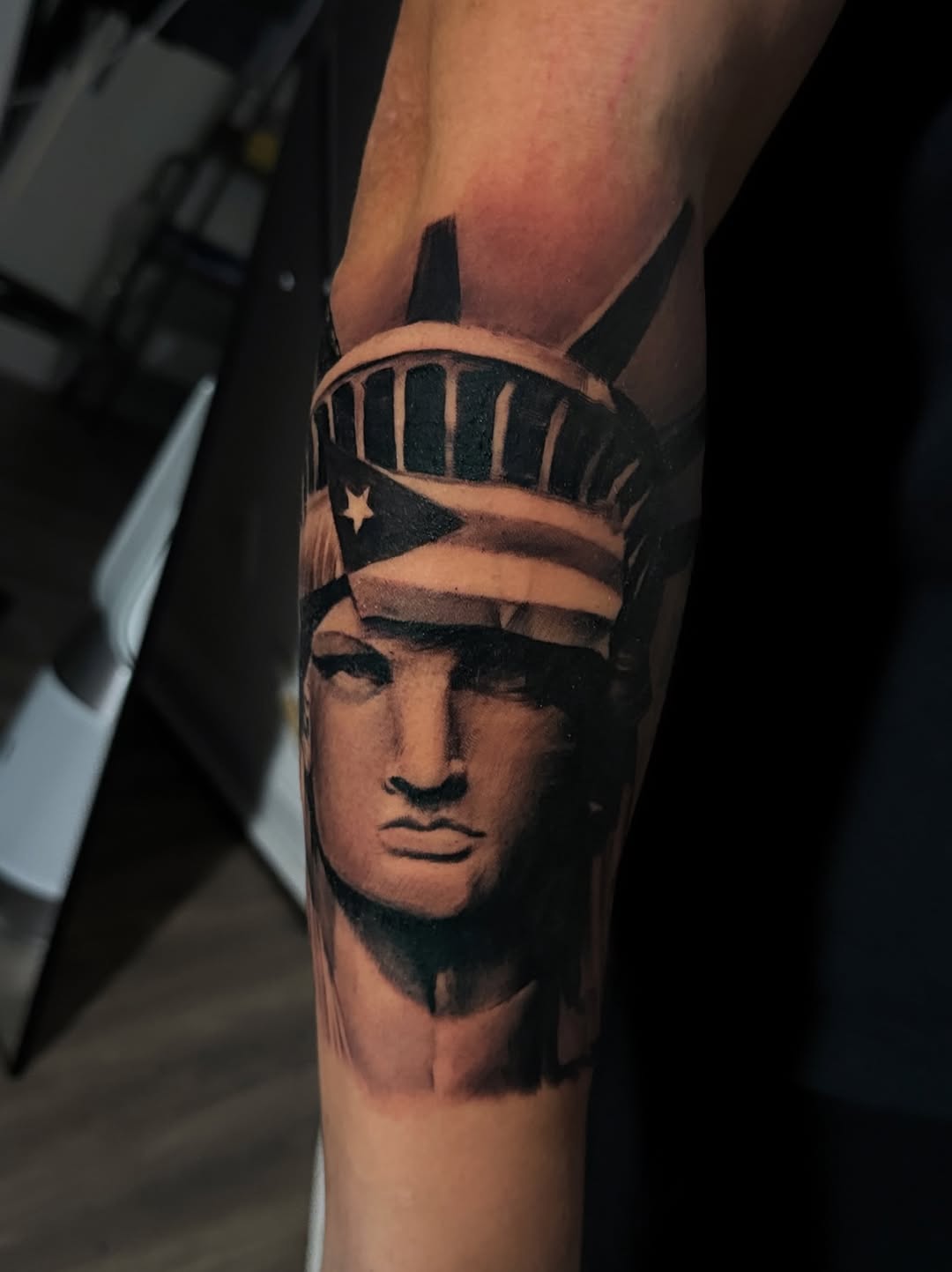 Tattoo by @tatt2ant — realism, black_and_grey