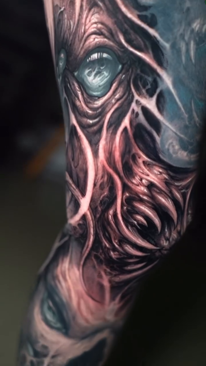 Tattoo by @roman_hide — dark_realism, black_and_grey