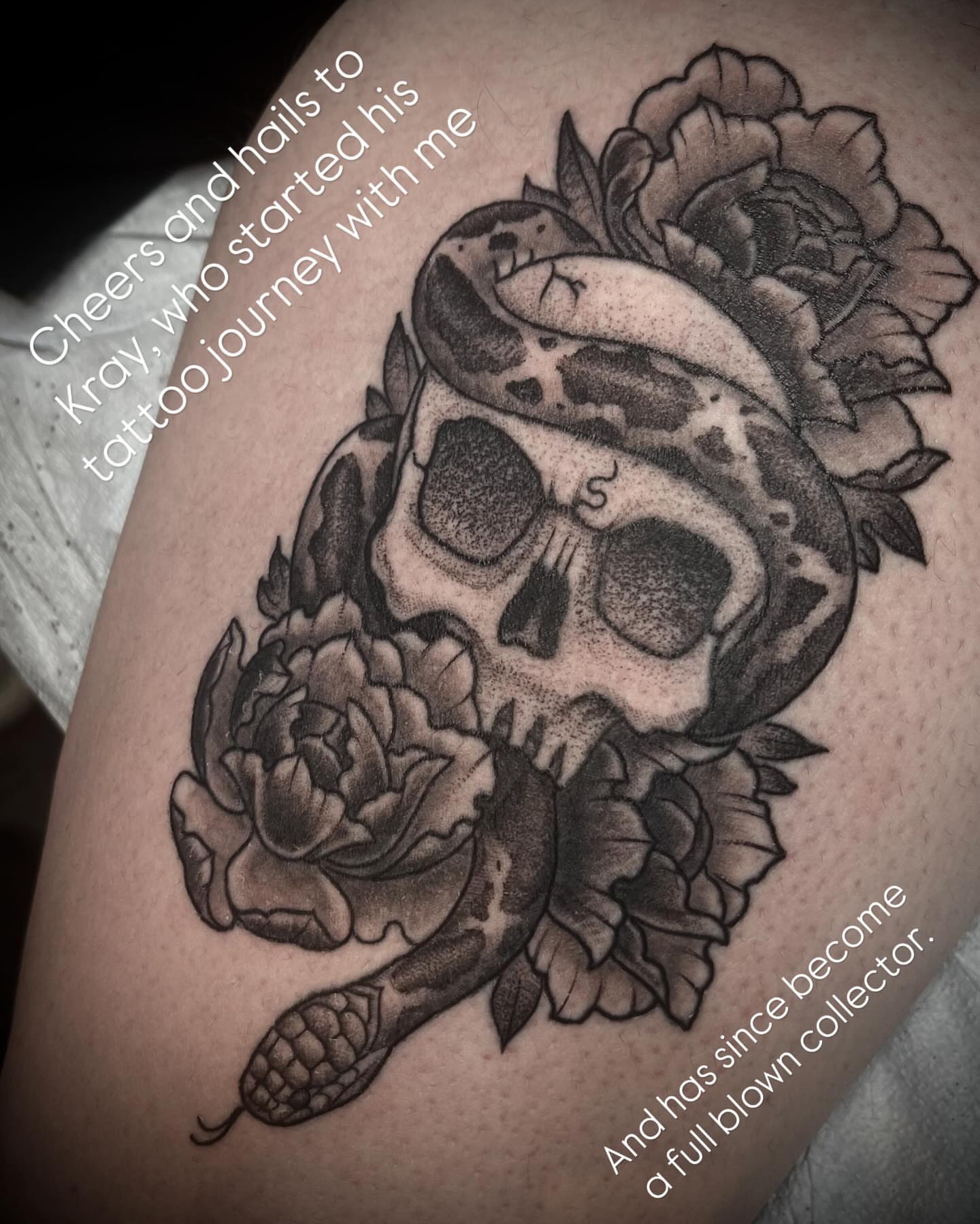 Tattoo by @velesara_tattoo — black_and_grey