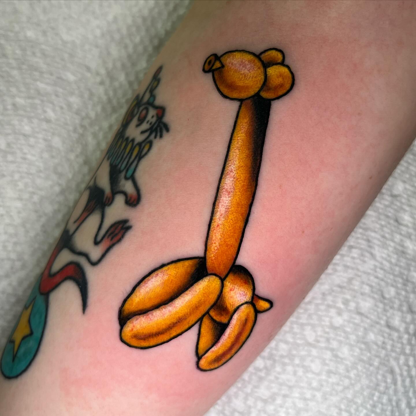 Banana bunch American traditional tattoo on the forearm by CJ Ligocki - Ferndale Detroit Michigan Tattoo, Ferndale, Michigan