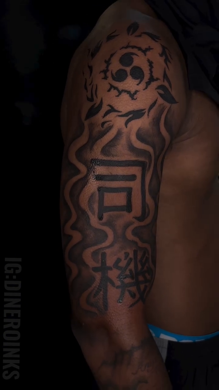 Japanese symbols and motifs japanese irezumi tattoo by Dinero Inks