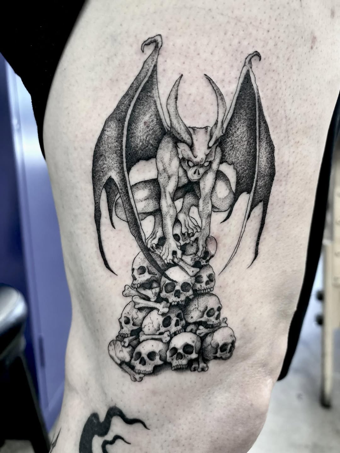 Tattoo by @zoedtattoos โ black_and_grey, dark_realism