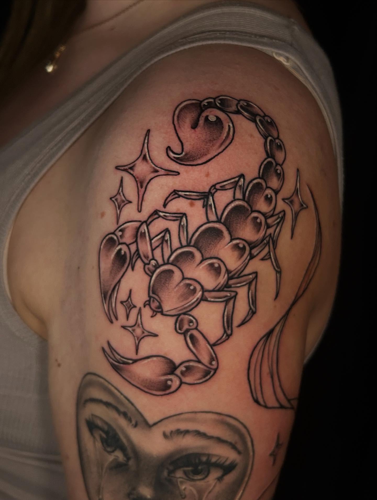 Tattoo by @backhandedculture — black_and_grey