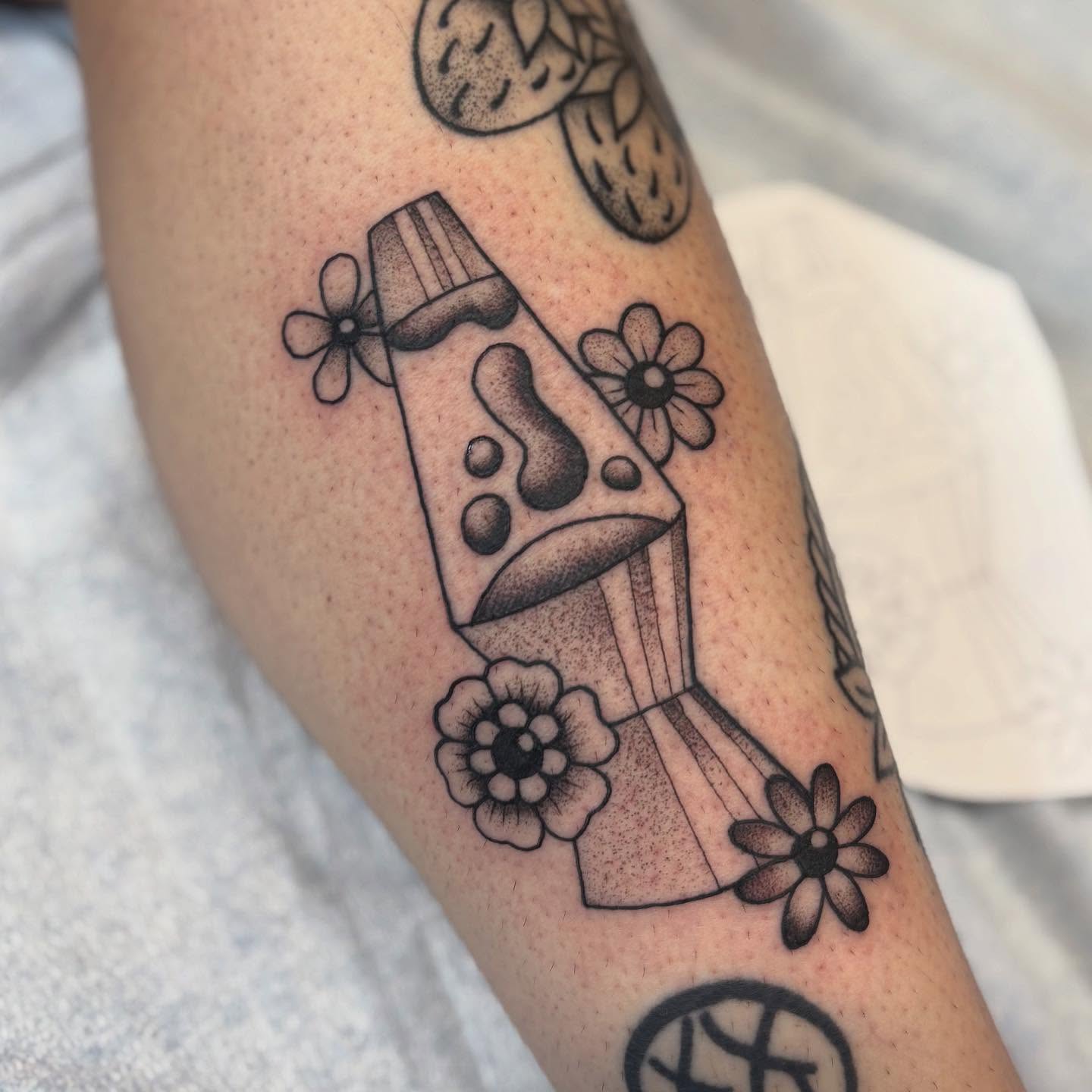 Tattoo by @rachel.cool — dotwork, black_and_grey