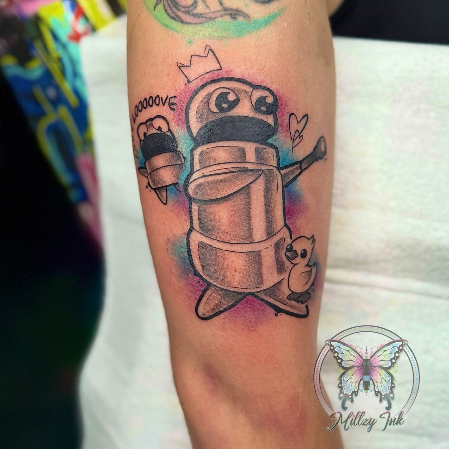 Tattoo by @millzyink — new_school, dotwork