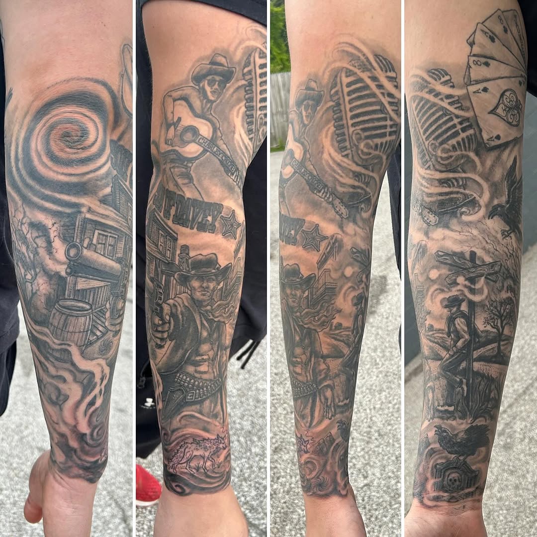 Tattoo by @bhendrixart — black_and_grey, realism