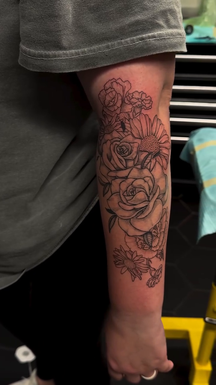 Tattoo by @tattooshananigans — fine_line, black_and_grey