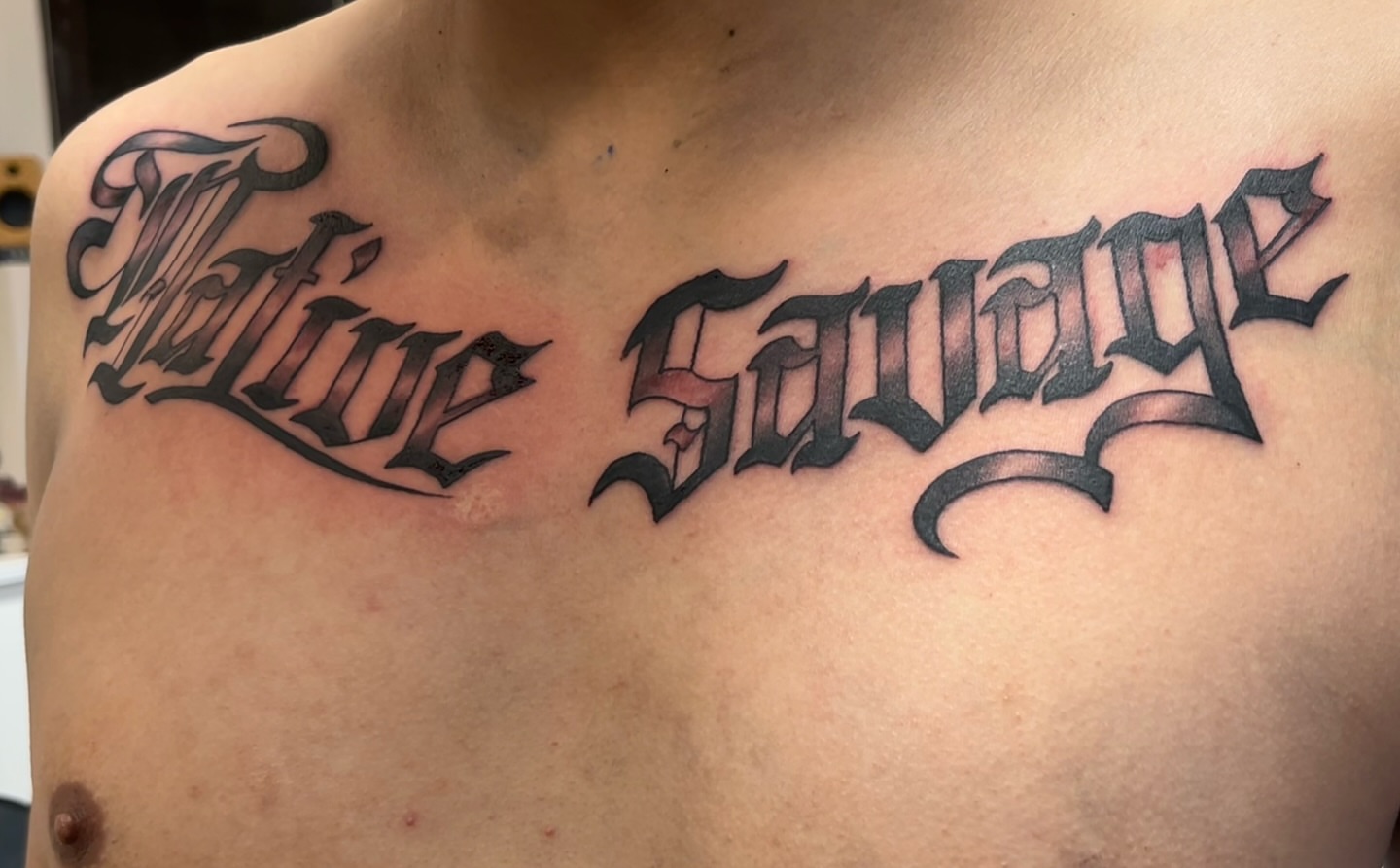 Tattoo by @madbowen.tattoos — lettering_script