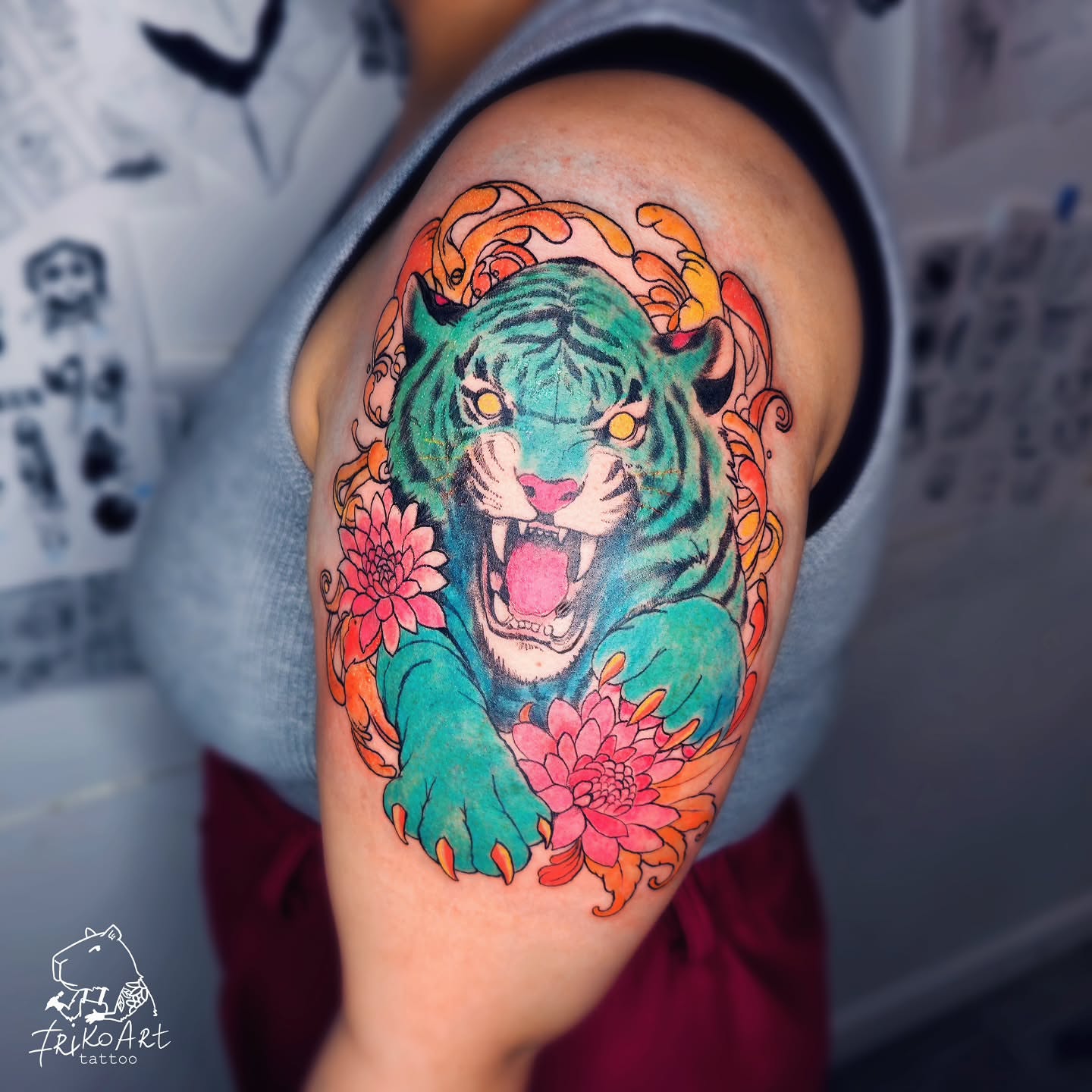 Tattoo by @irikoart_tattoo — new_school, watercolor