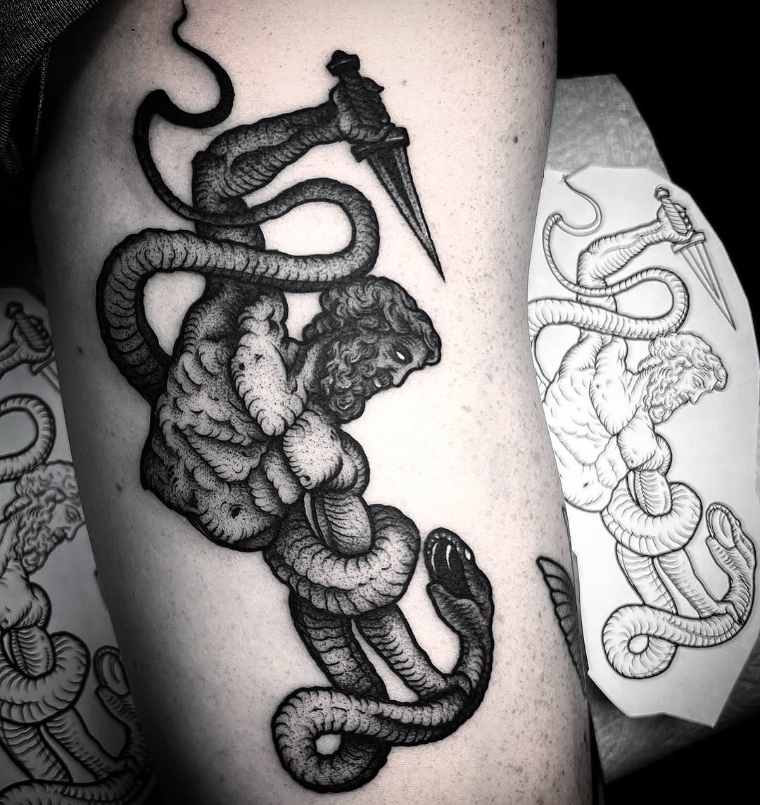 Tattoo by @jaredxhughes — black_and_grey, realism