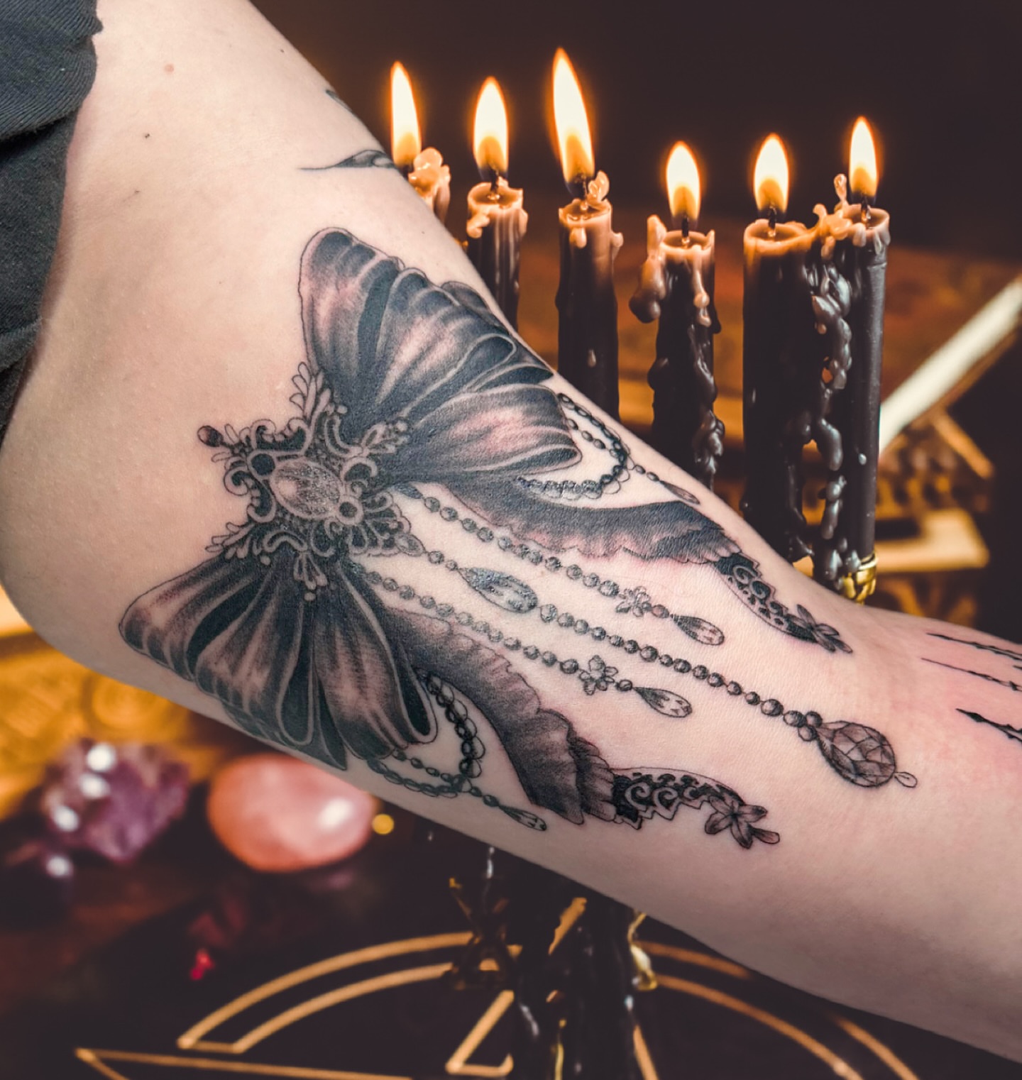 Tattoo by @jinx_ryder — black_and_grey, ornamental