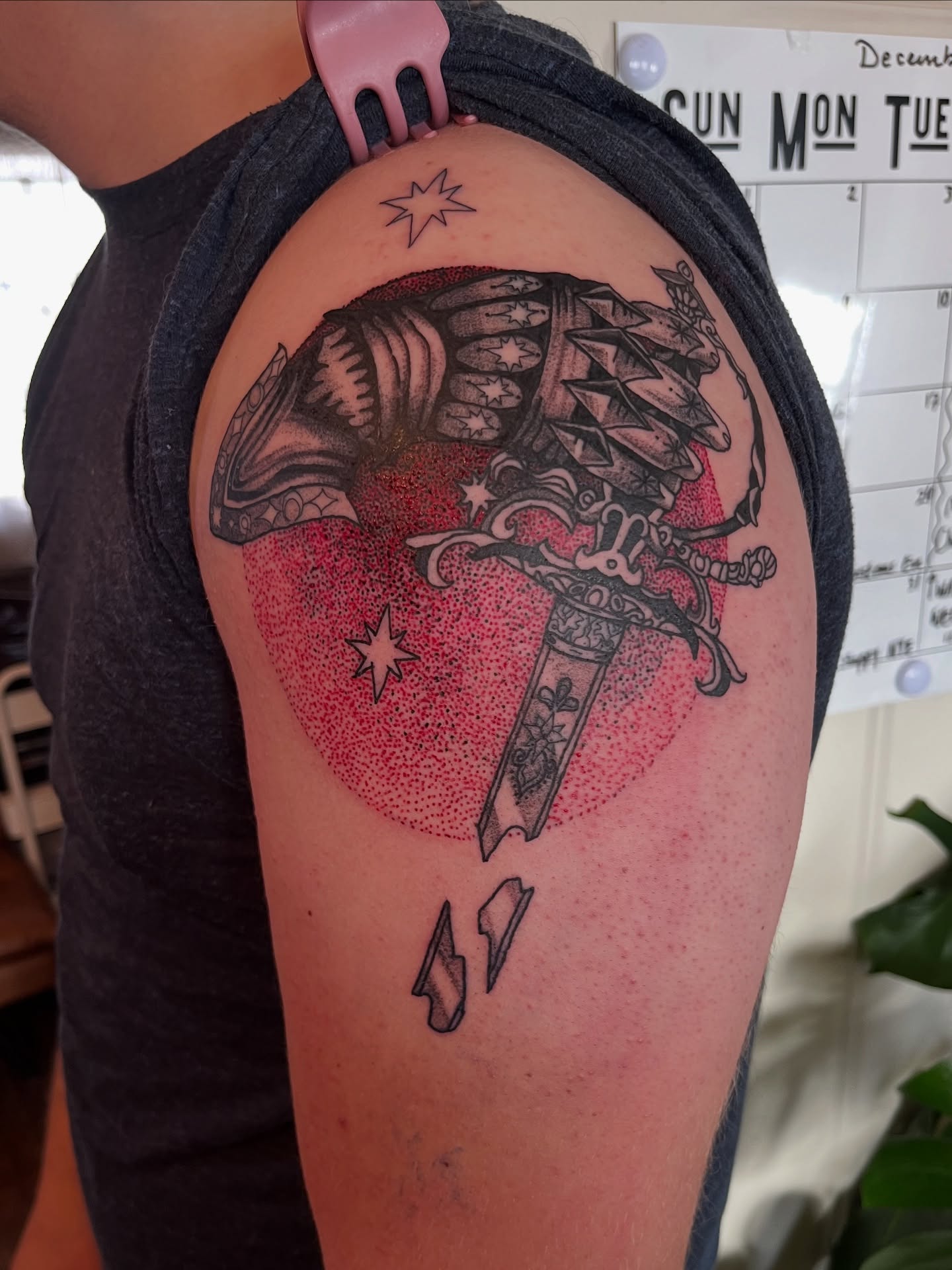 Tattoo by @syreetattoos — dotwork, geometric