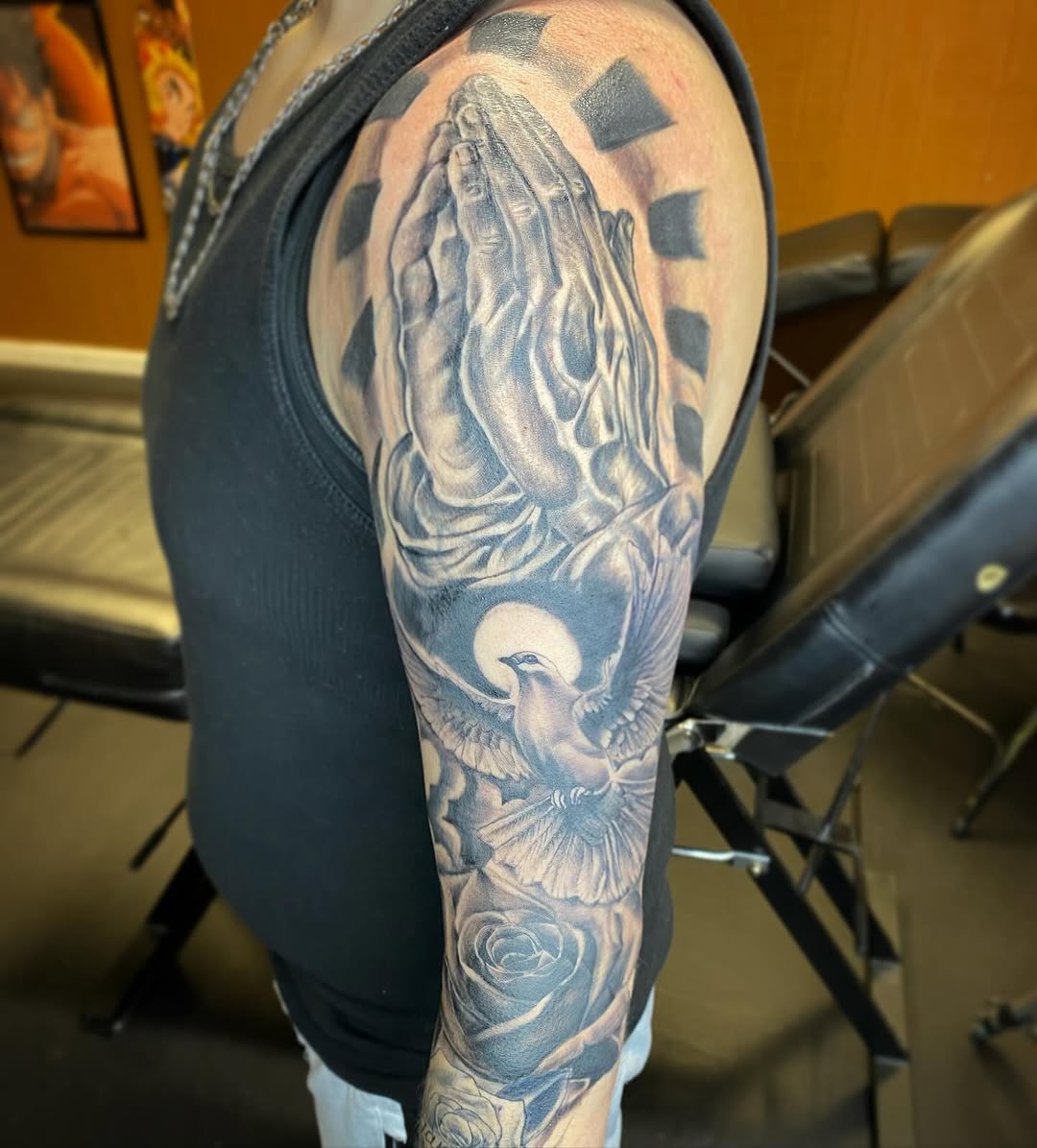 Tattoo by @tattoosbyhim — realism, black_and_grey