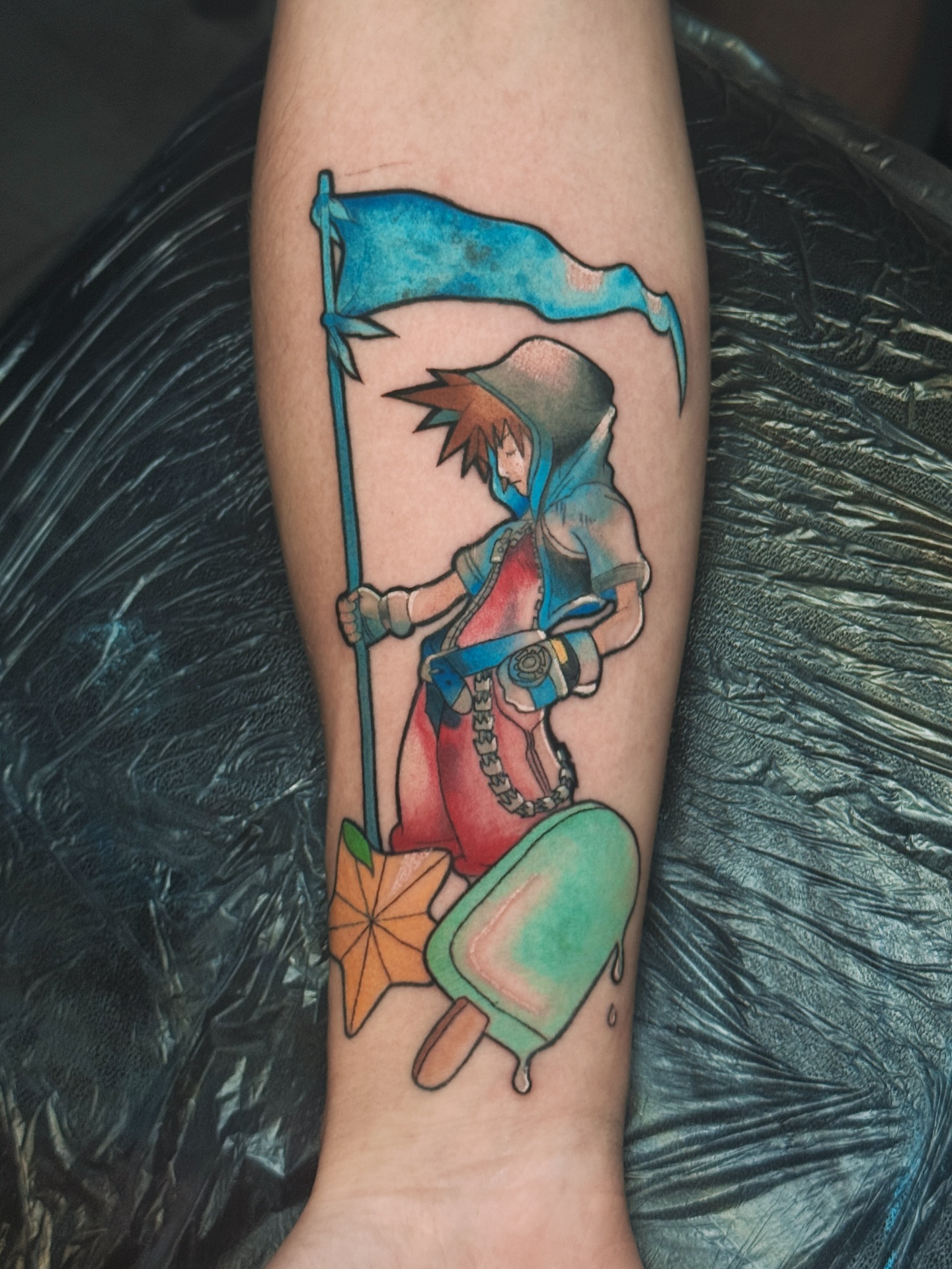 Tattoo by @umbra.inks — anime