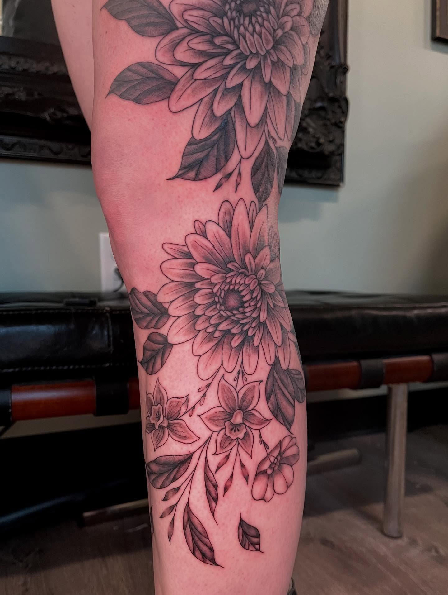 Tattoo by @rachelw.tattoo — black_and_grey