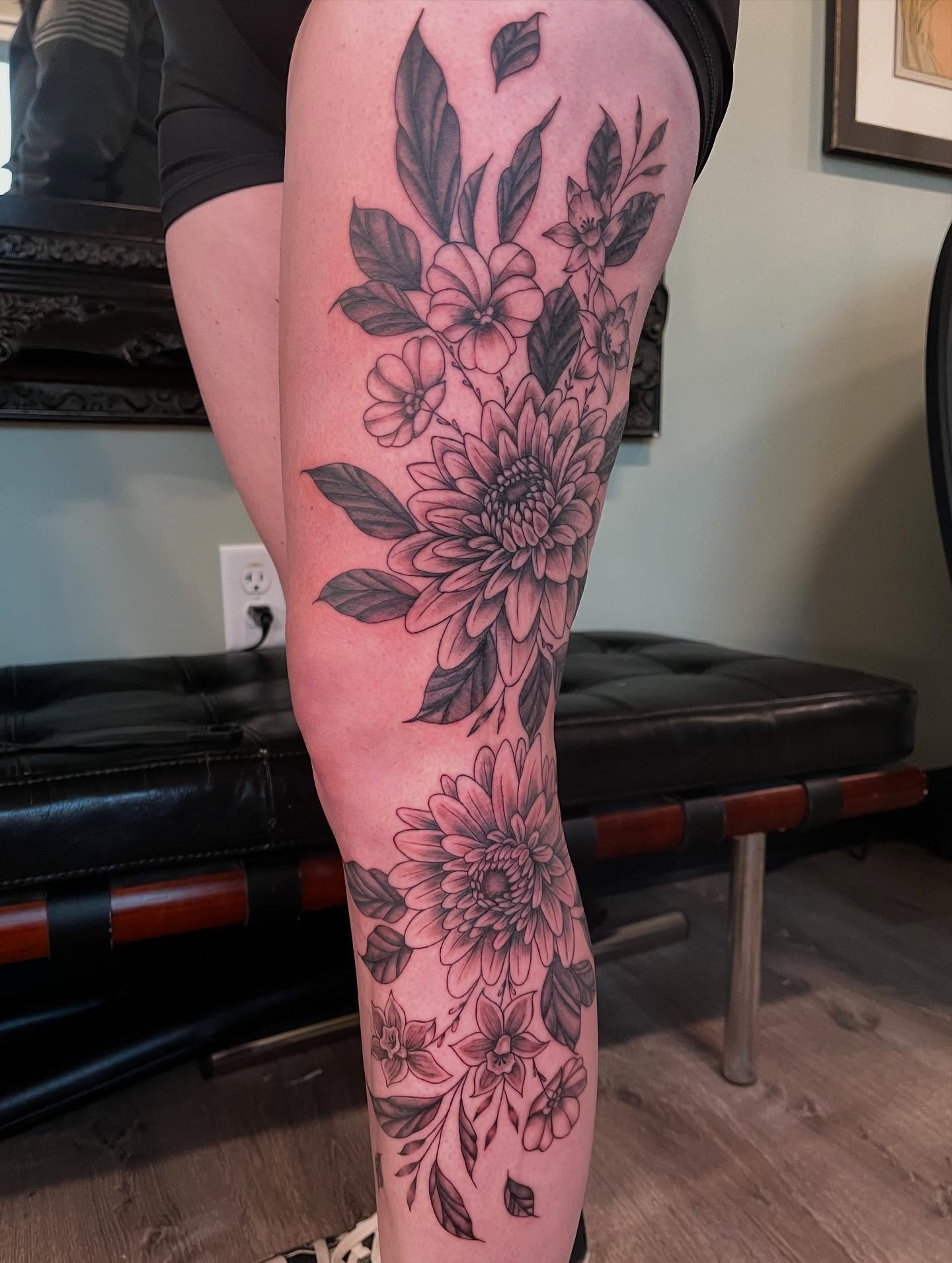 Tattoo by @rachelw.tattoo — black_and_grey