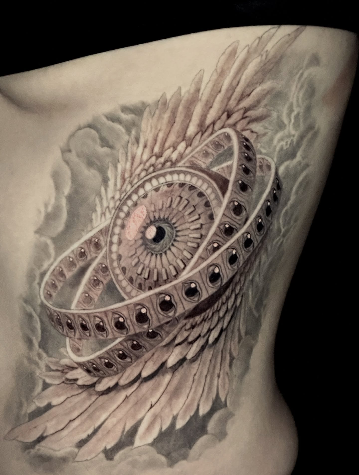 Tattoo by @dominicktattoo — black_and_grey, geometric