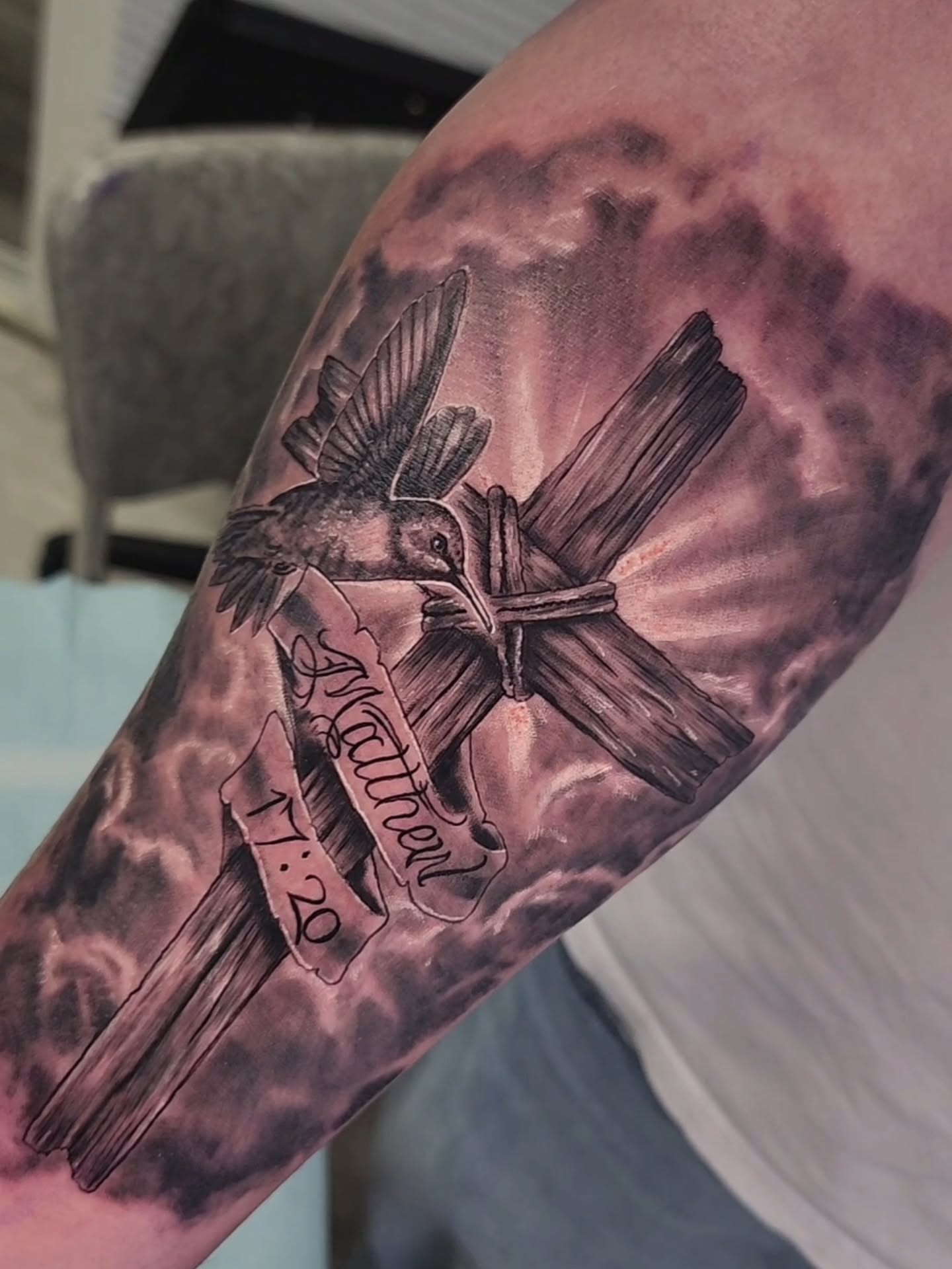 Tattoo by @zachmullinstattoos — black_and_grey