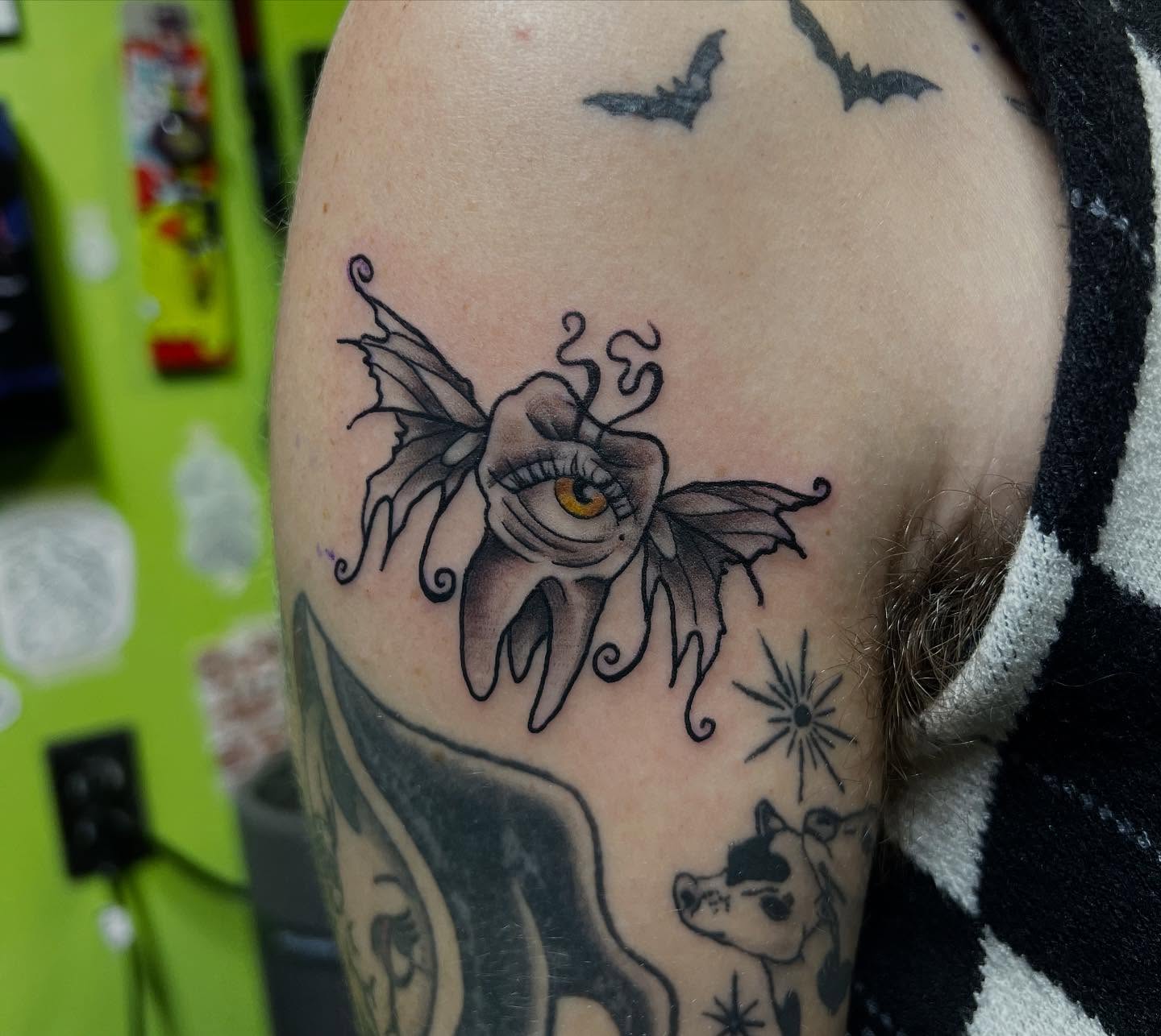 Tattoo by @shamrock_ink — black_and_grey, realism