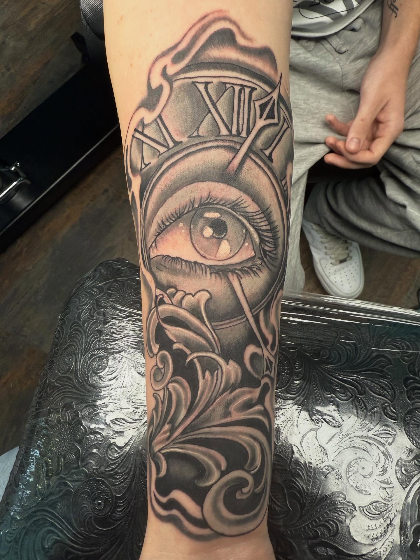 Tattoo by @jared.shugart.tattoos — black_and_grey, realism