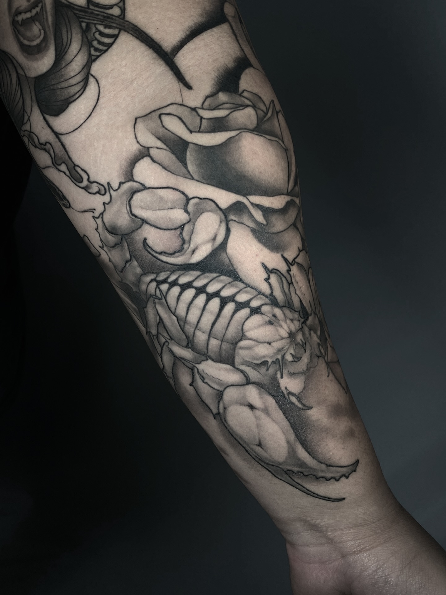 Tattoo by @ilovemorganxo โ black_and_grey, realism