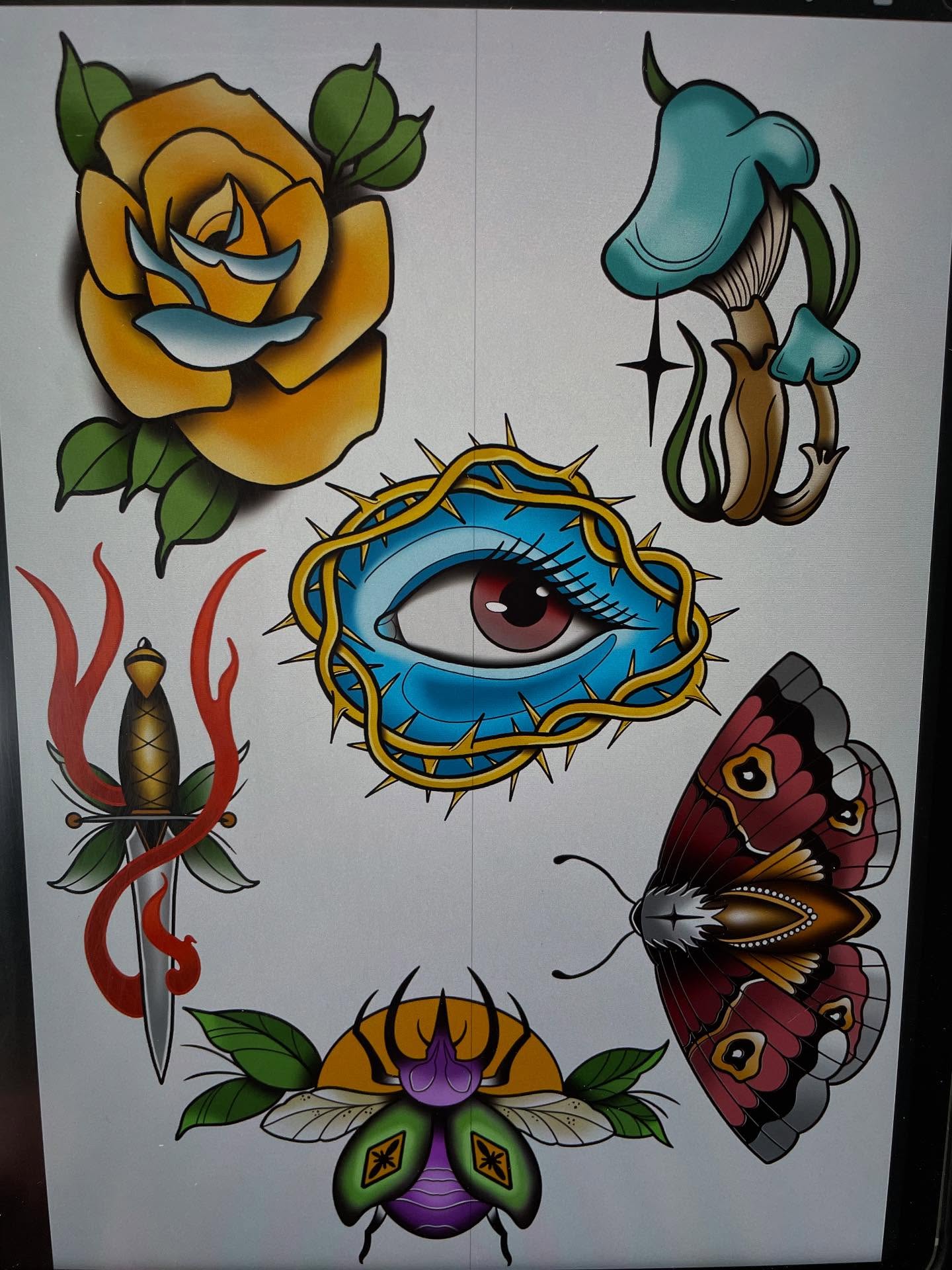 Eye with thorns American traditional tattoo by Mark Johnson [Tattoo Artist]