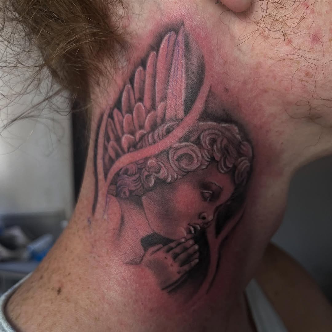 Tattoo by @sageandsintattoo — realism, black_and_grey