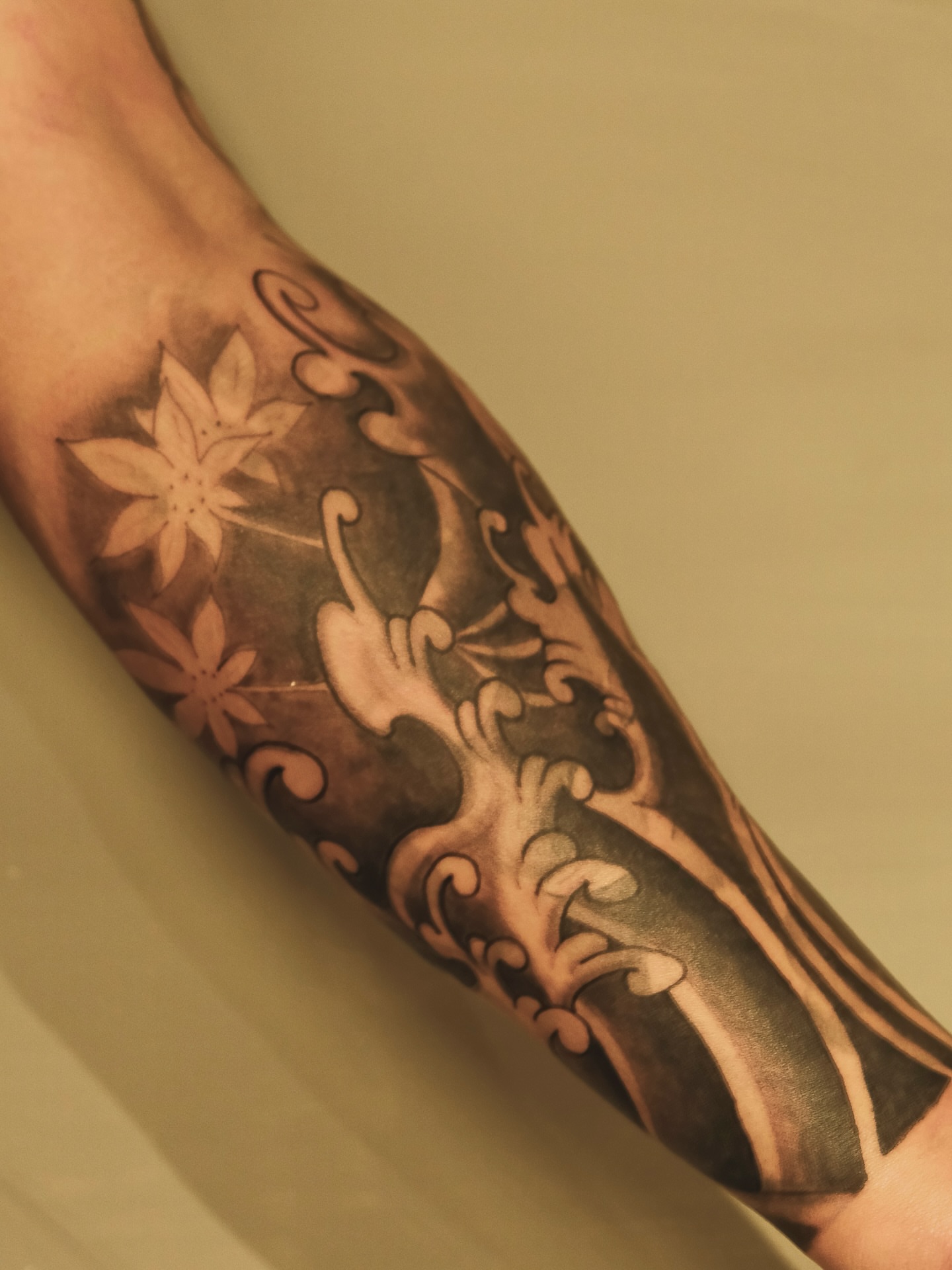 Tattoo by @gat_ink — black_and_grey, ornamental