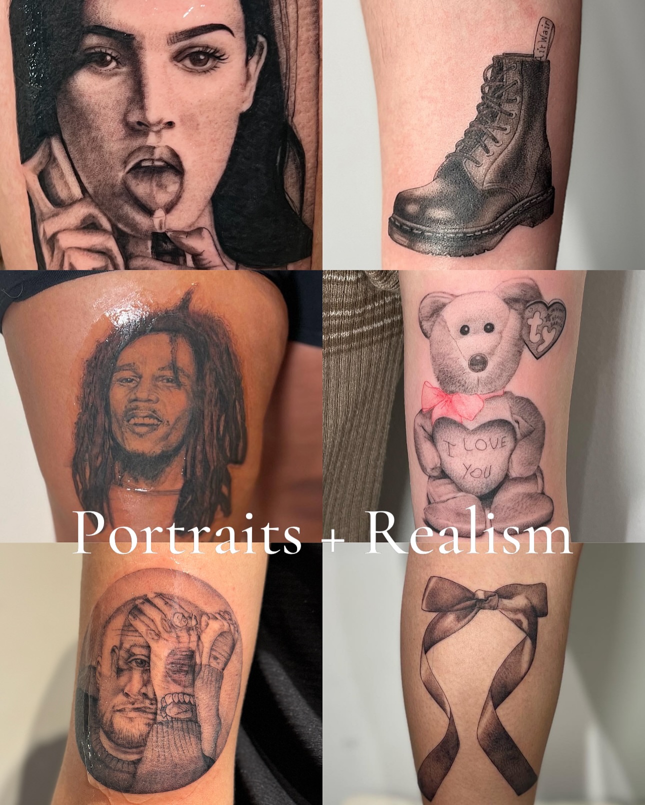 Portraits + realism realism tattoo on the upper arm by Jasmine, Lynnwood, Washington