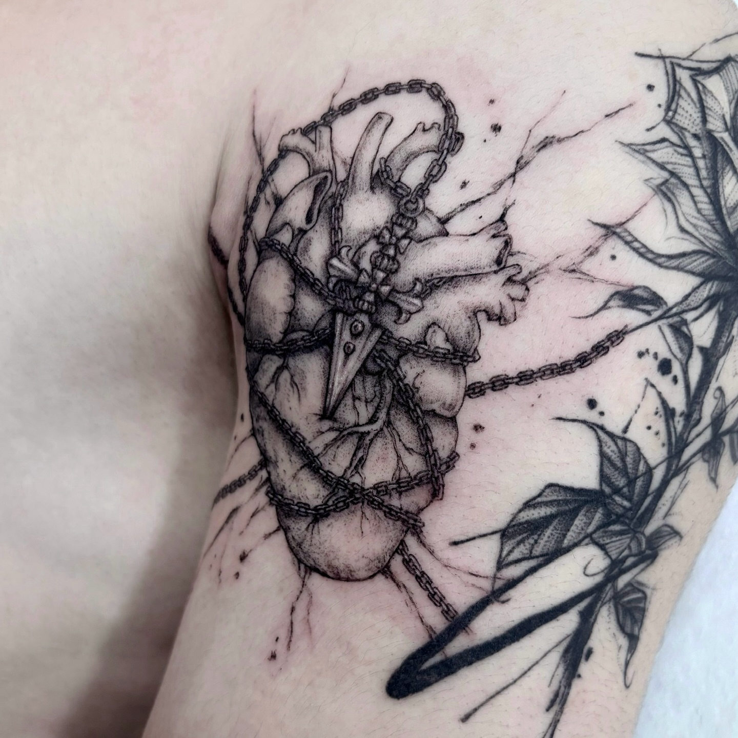 Tattoo by @tattoochili — black_and_grey, realism