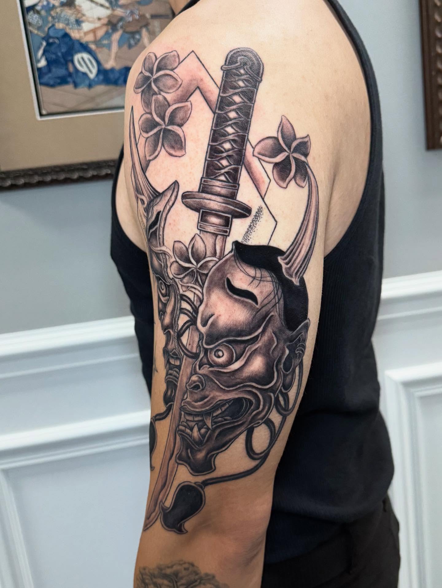 Tattoo by @mekong_lotus — black_and_grey, realism