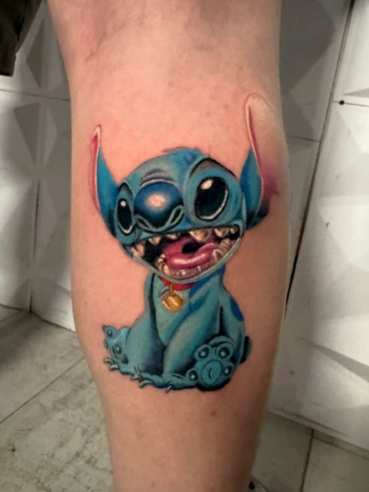 Stitch realism tattoo on the forearm by LeLe