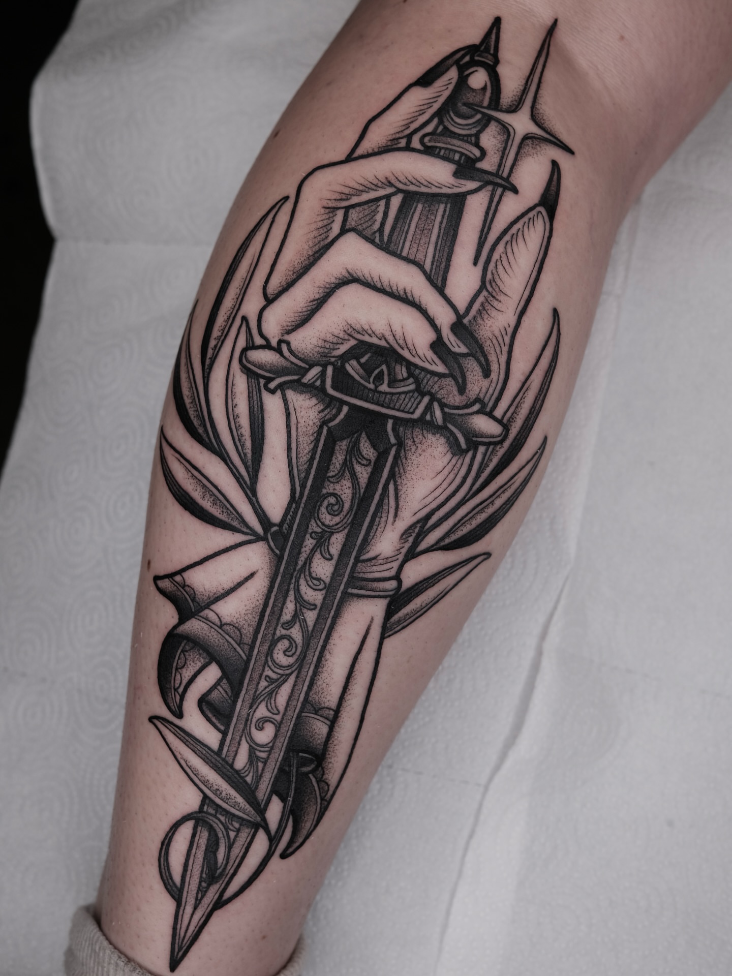 Tattoo by @kylepatricktattoo — black_and_grey, realism