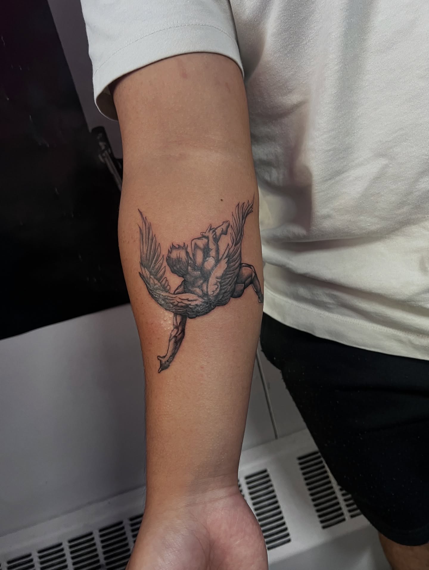 Tattoo by @inkofmine_byleo — black_and_grey