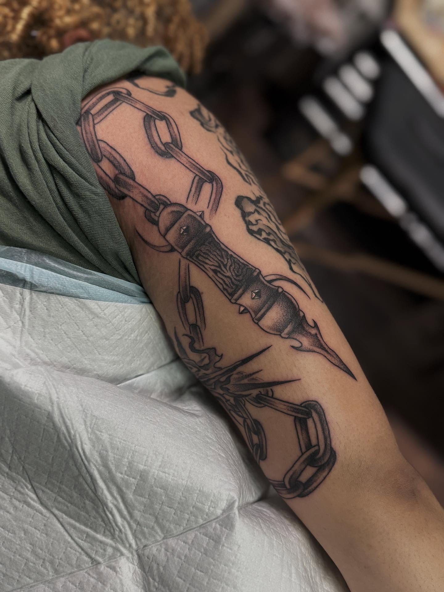 Tattoo by @welpfu — black_and_grey
