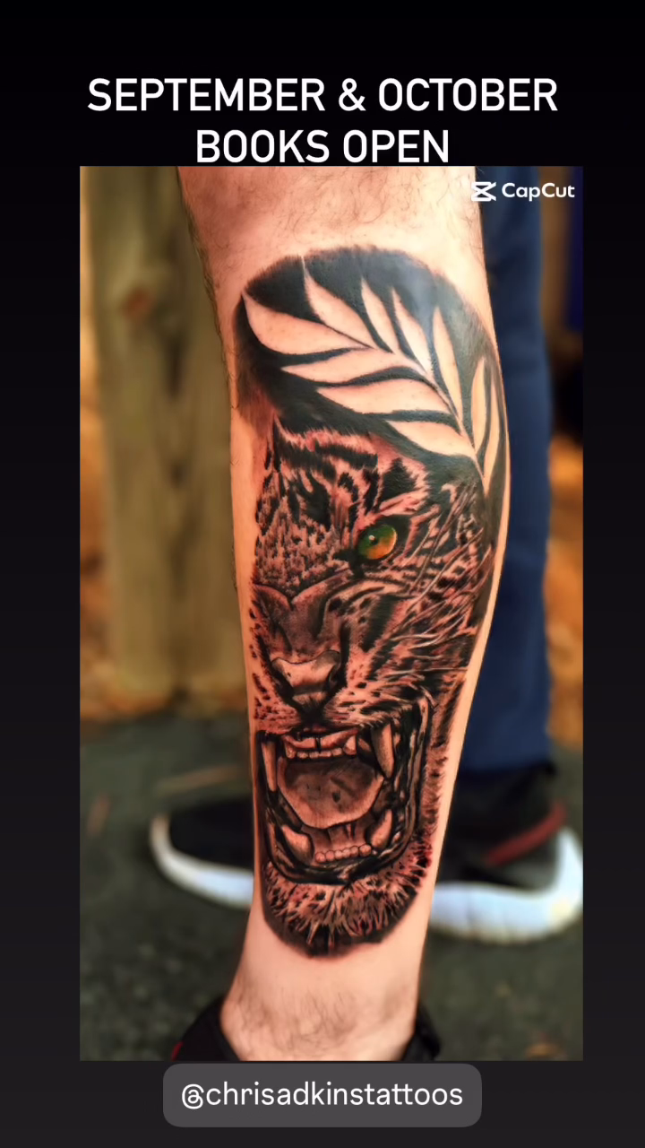 Tattoo by @chrisadkinstattoos — realism, black_and_grey