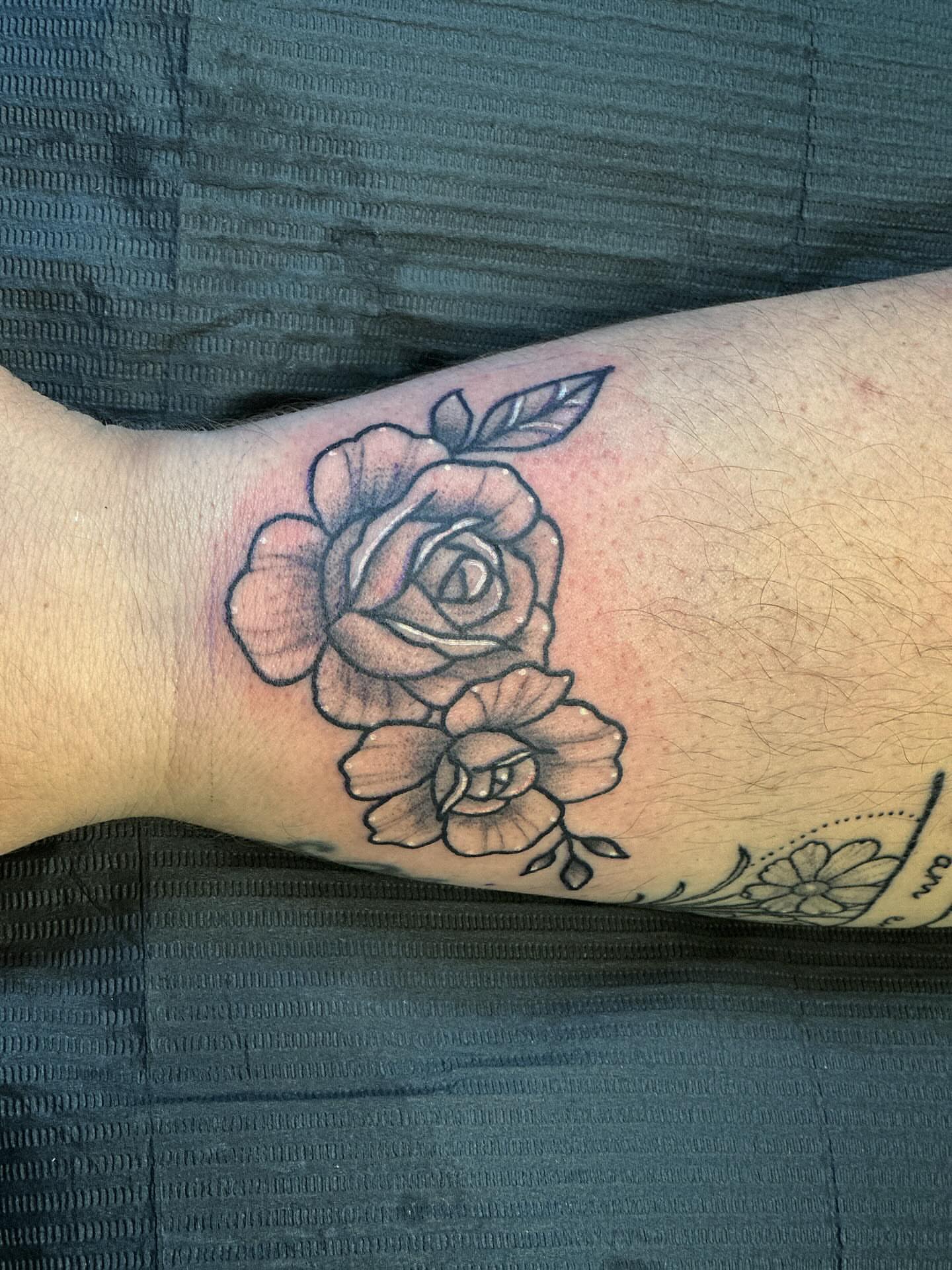 Tattoo by @stabbingab209 — black_and_grey