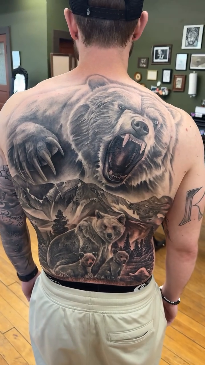 Tattoo by @brycemoodietattoo — realism, black_and_grey