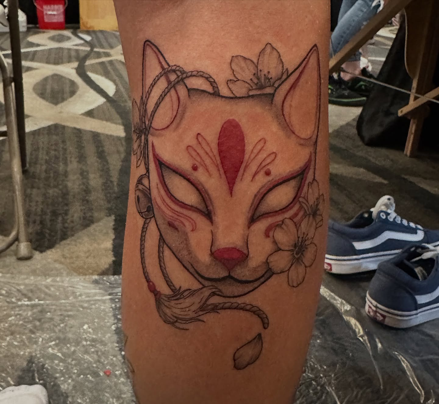 Tattoo by @d.ismailovink — dotwork, japanese_irezumi