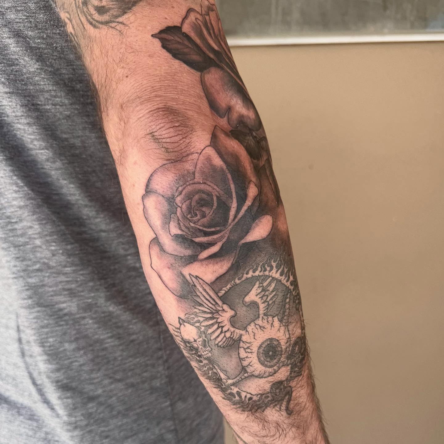 Tattoo by @shawndbarber — black_and_grey, realism
