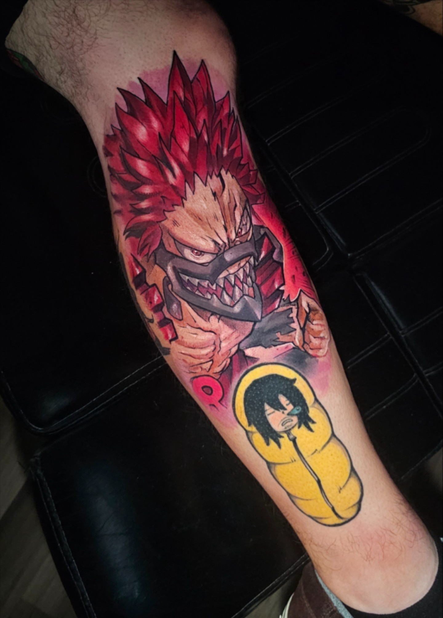 Anime characters anime tattoo on the forearm by Cody Gower Tattoo Artist