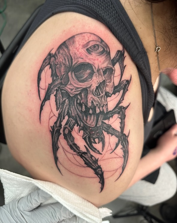 Tattoo by @lenca_art — dark_realism